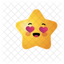 Emoji de estrella de ojos de corazón  Icono