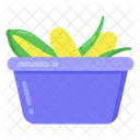 Maize Basket Corn Basket Corn Cob Basket Icon