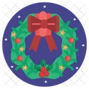 Circulo Navidad Santa Icono