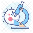 Analysis Coronavirus Laboratory Microscope Icon