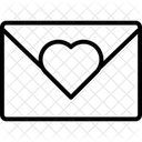 서신 하트 사인 사랑 아이콘