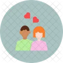 Couple Romantic Heart Icon