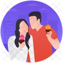 Couple Ice Cream  Icon