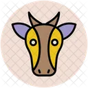 Cow Face Cartoon Icon