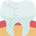 Cracked Teeth Dental Icon