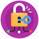 Broken Lock Cracked Lock Unsafe Access Icon