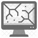 Cracked Monitor Cracked Computer Cracked Icon