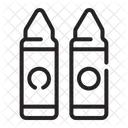 크레용 색연필 색칠하기 아이콘