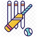 Bat Ball Cricket Equipment Cricket Tool Icon