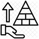 Graphique Pyramidal Diagramme Pyramidal Motif Triangulaire Icône