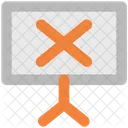 Cross On Whiteboard Icon