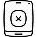 Mobile Cross Cancel Sign Line Icon Icon