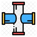 Cross Pipe Plumb Icon