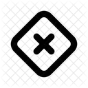 Cross Round Rhombus Ui User Interface Icon