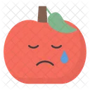 Cry Apple Face  Icon