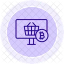 Crypto Investment Portfolio Line Icon Icon