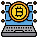 Bitcoin Crypto Monnaie Argent Numerique Icône