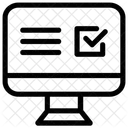 Cuestionario En Linea Casilla De Verificacion De Computadora Comentarios Icono