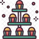 Cupcakes Tea Stand Chocolates Icon