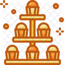 Cupcakes Tea Stand Chocolates Icon