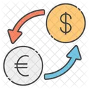 通貨コンバーター、両替、外国為替 アイコン