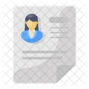 Resume Cv Personal Biodata Icon