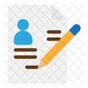 Resume Cv Biodata Icon