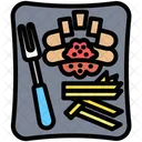 Currywurst Sweet Food Stand Icon