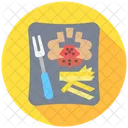 Currywurst Sweet Food Stand Icon