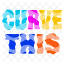 Curve This Curve Word Typography Words 아이콘