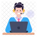 Customer Services Online Call Support Call Agent Icon