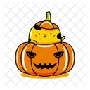 Cute Cat Mascot Hallowen Party  Icon