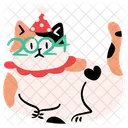 Cat 2024 Fancy Glasses Icon