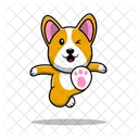 Cute Dog Kicking  Icon