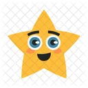 Cute Expression Star Happy Cheerful Icon