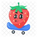 Cute Strawberry Strawberry Emoji Cute Fruit Icône