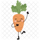 Cute vegetable relaxed carrot  Icon