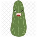 Cucumber Vegetable Character Icon