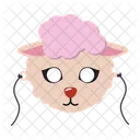 Cute Wooly Lamb Vector  Icon