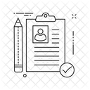 Cv Document Clipboard Icon