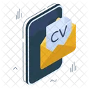 Cv Envelope Resume Curriculum Vitae 아이콘