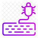 Cyber Attack Keyboard Keylogger Icon