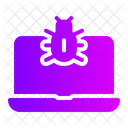 Cyber Attack Laptop Cyber Crime Icon