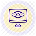 Cyber Monitoring Line Icon Icon