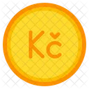 Czech Koruna Coin Currency Icon