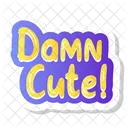 Gradient Text Damn Cute Gradient Sticker アイコン