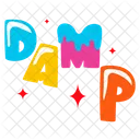 Damp Word Damp Letters Damp Typography Symbol