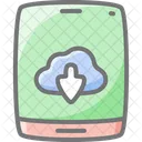 Cloud Download Awesome Lineal Icon Icône