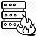 Database Burn Data Burn Server Burn Icon