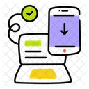Data Transfer Data Downloading Mobile Downloading Icon